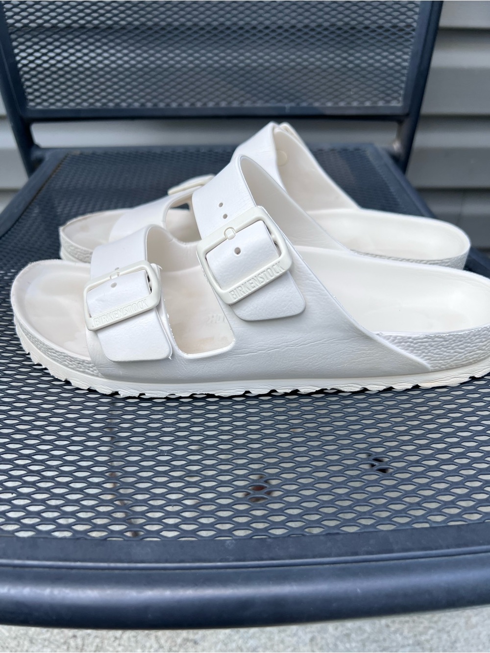 Birkenstock White Arizona EVA Double Buckle Sandals